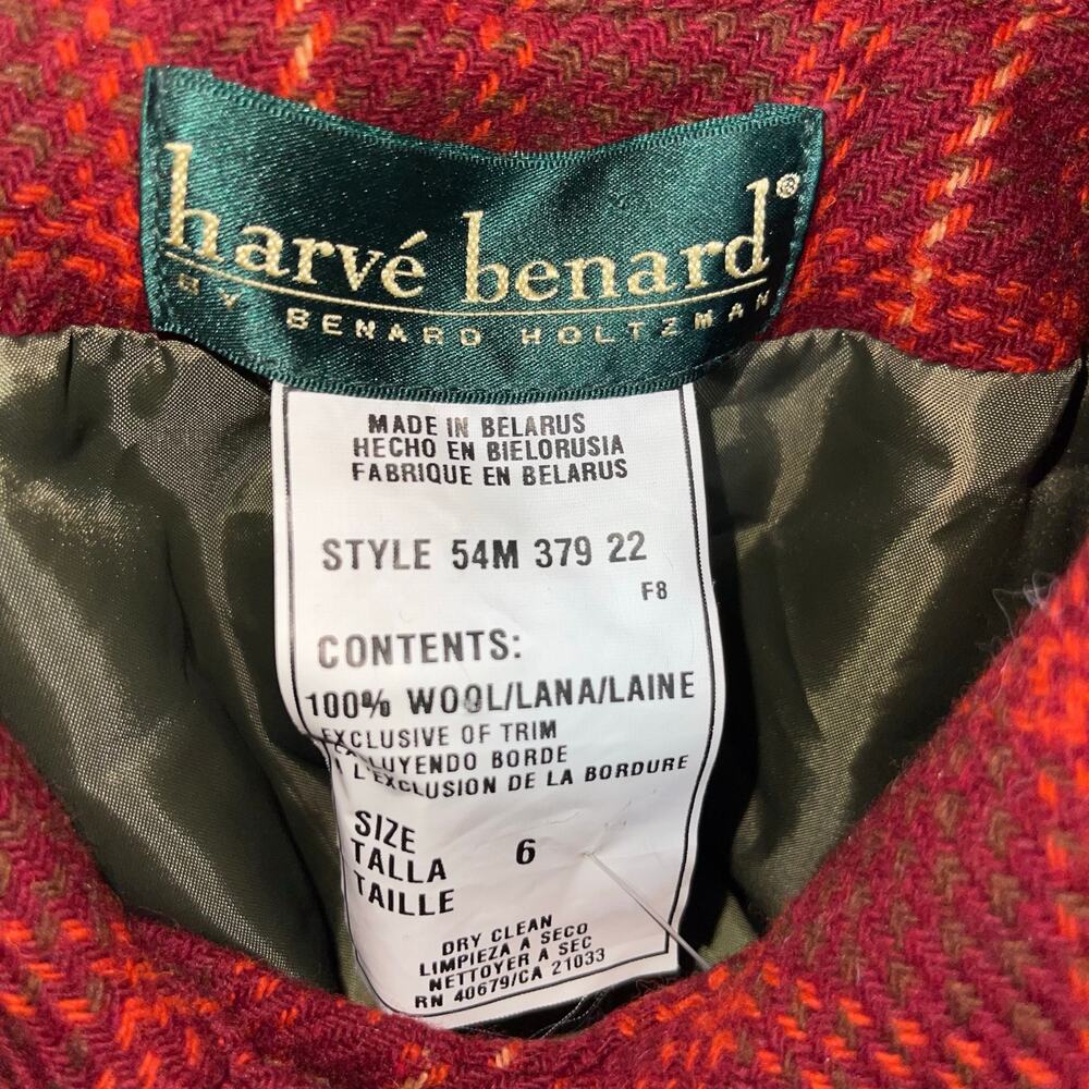 Harve Benard Plaid Wool Coat - Picture 9 of 9